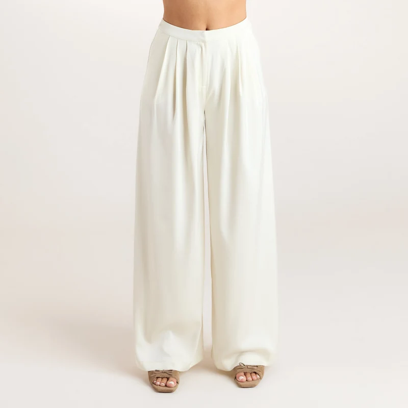 Pantalon en Satin - Crème