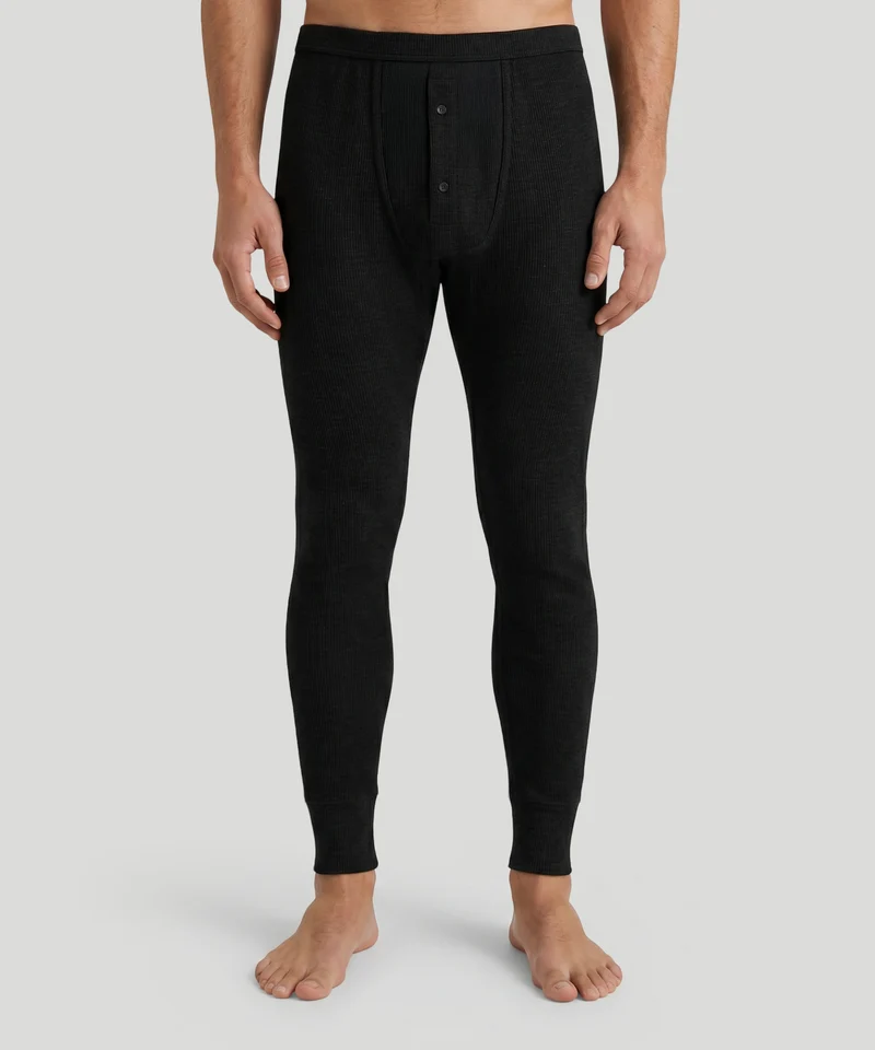 Army Ribbed Long Johns: Black