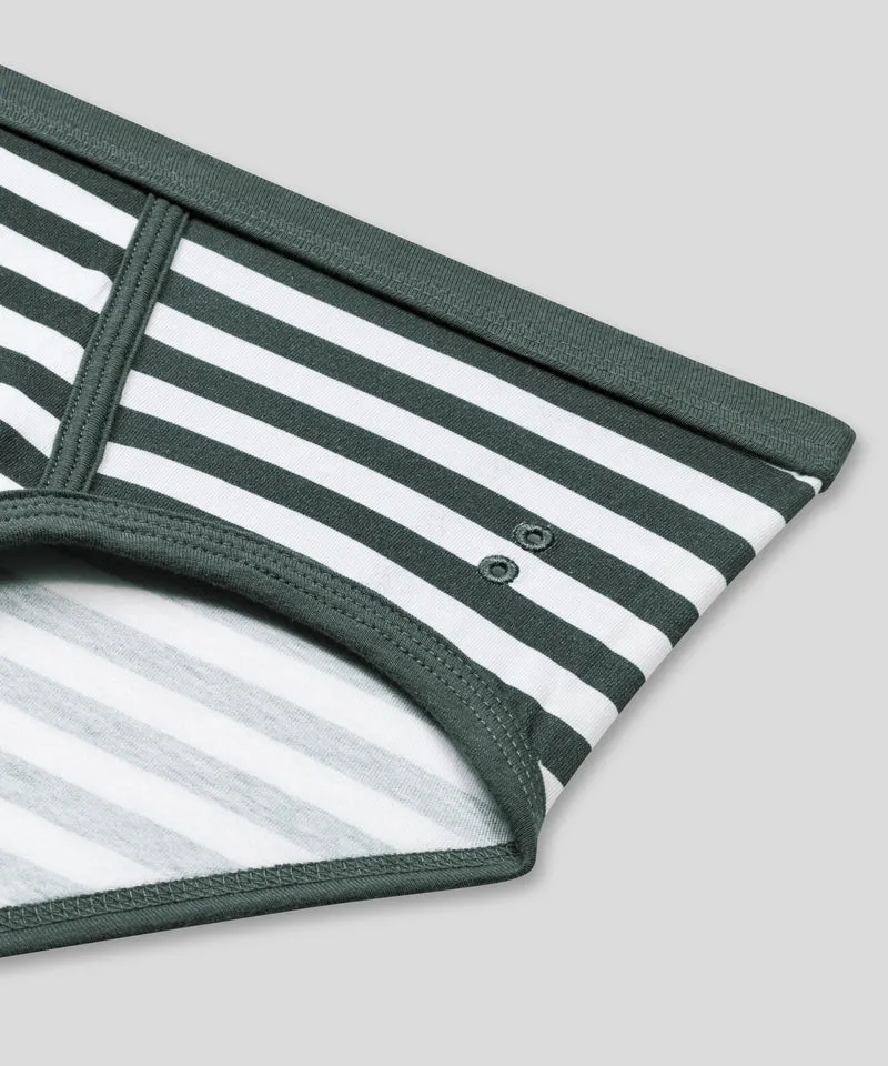 Y-Front Briefs: Balsam Green/White