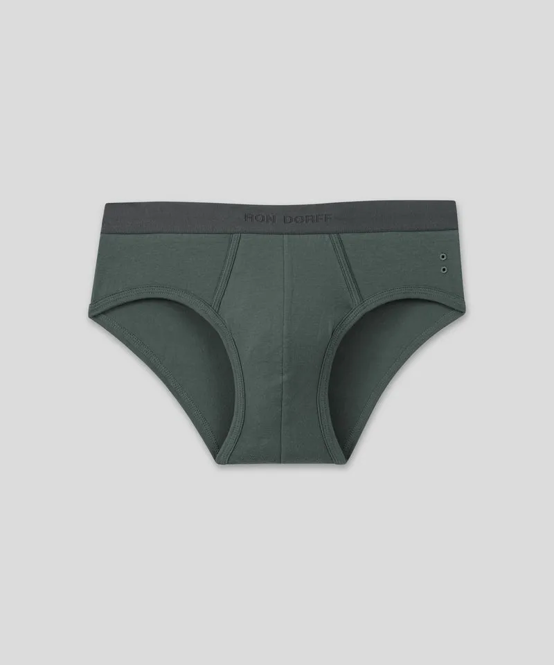 RON DORFF Y-Front Briefs: Balsam Green