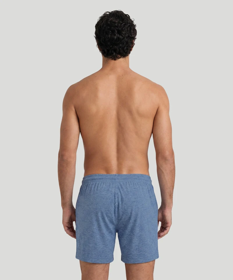Cotton Home Shorts: Blue Melange