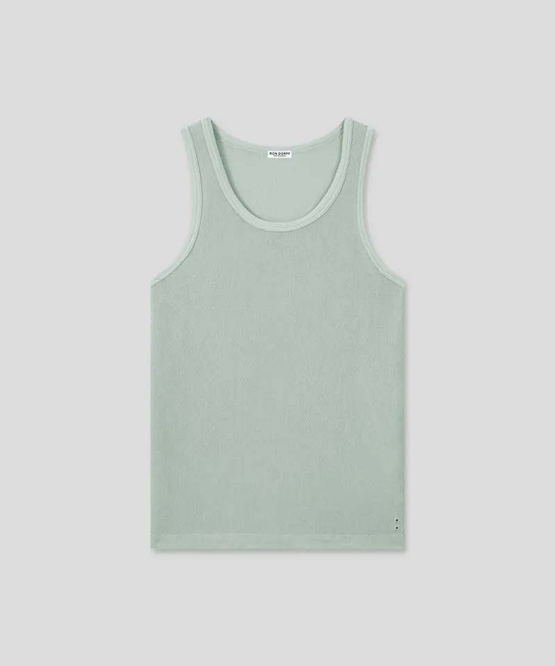 Mesh Tank Top: Gray Mist