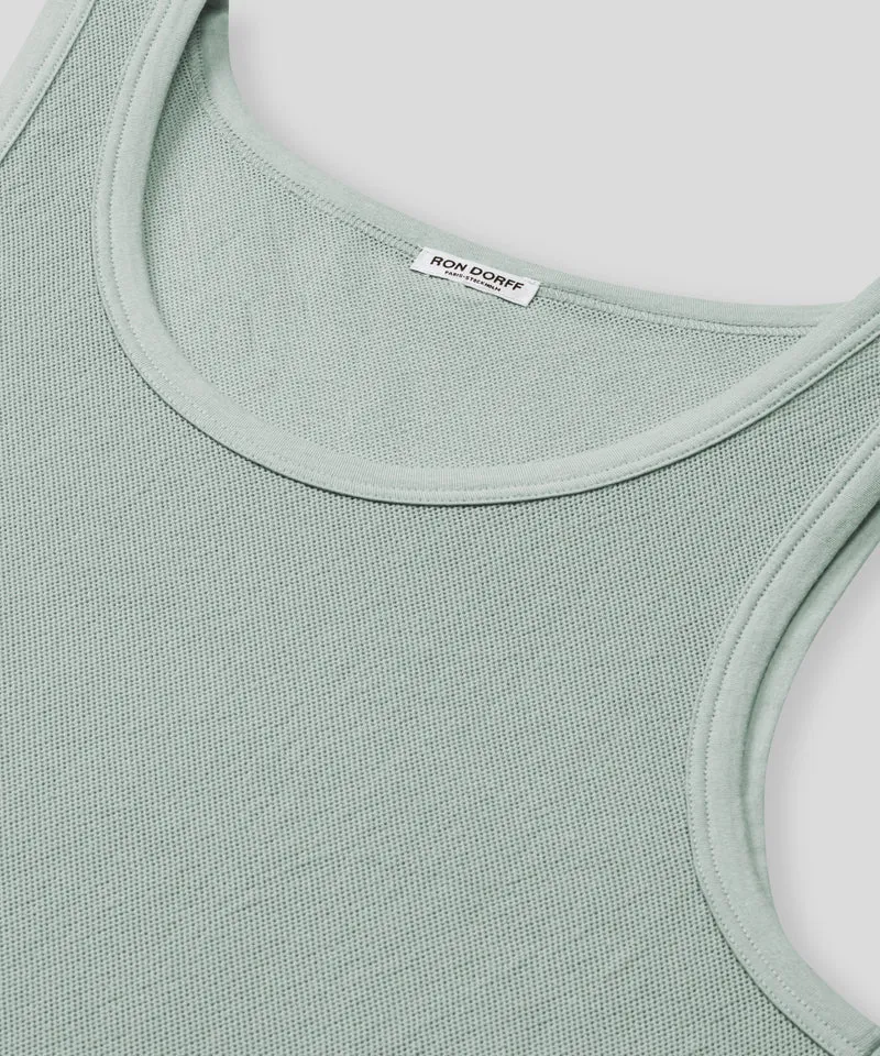 Mesh Tank Top: Gray Mist