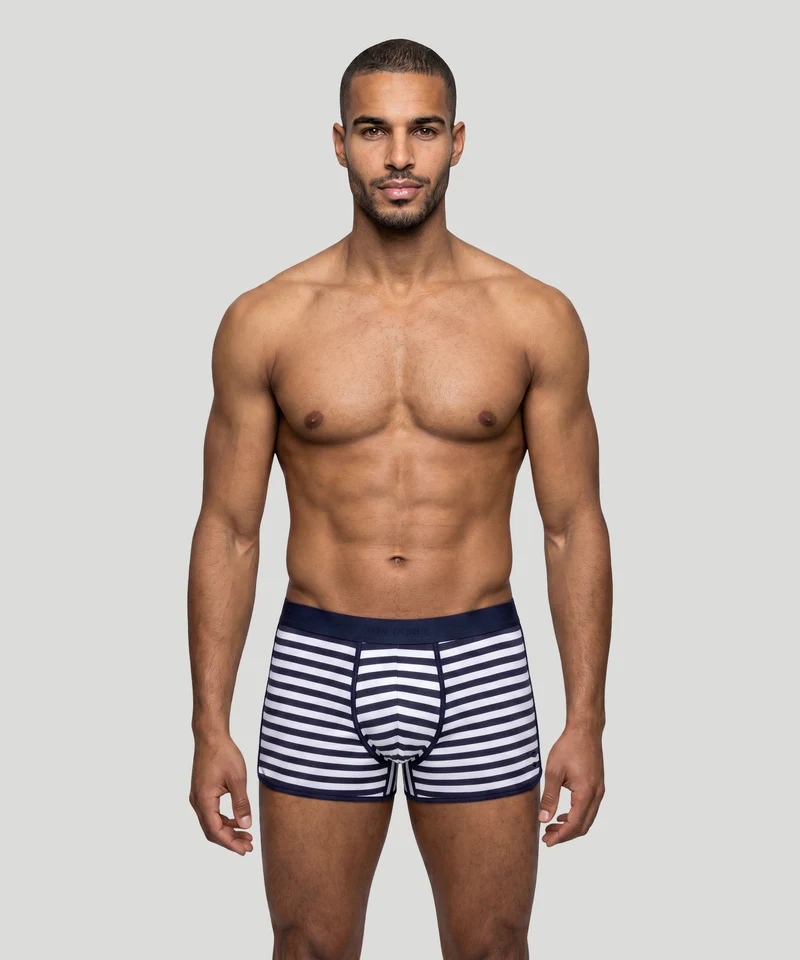 Marathon Boxer Briefs: Navy/White