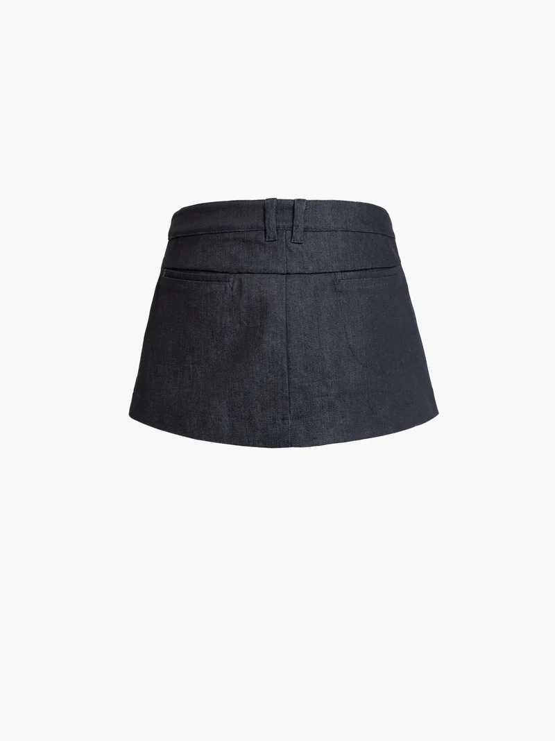 Button Mini Skirt