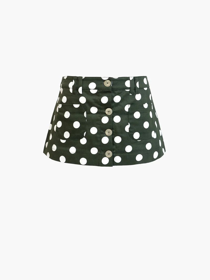 Button Mini Skirt