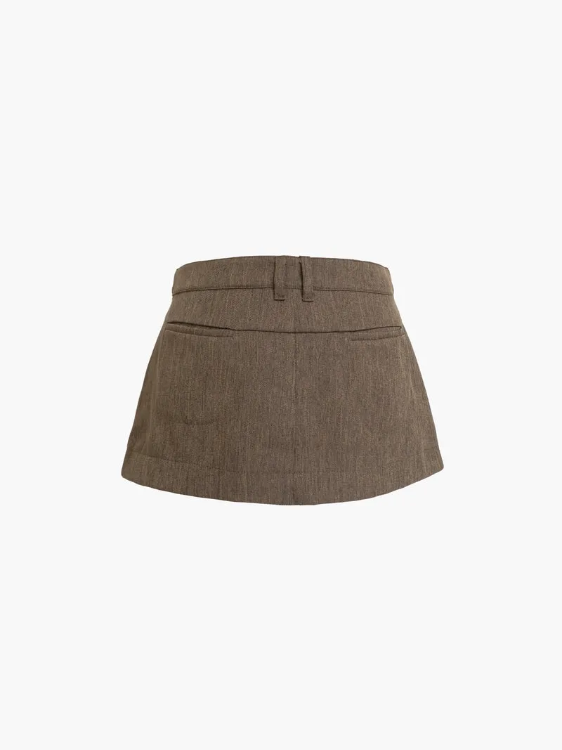 Button Mini Skirt