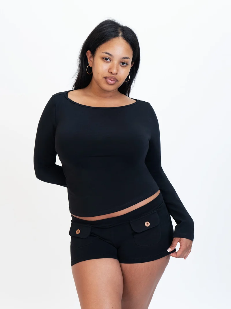 Button Mini Shorts