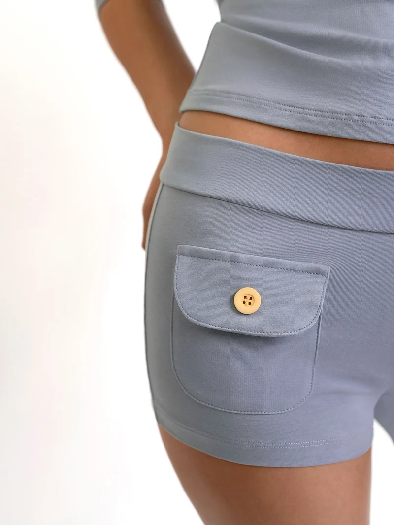 Button Mini Shorts