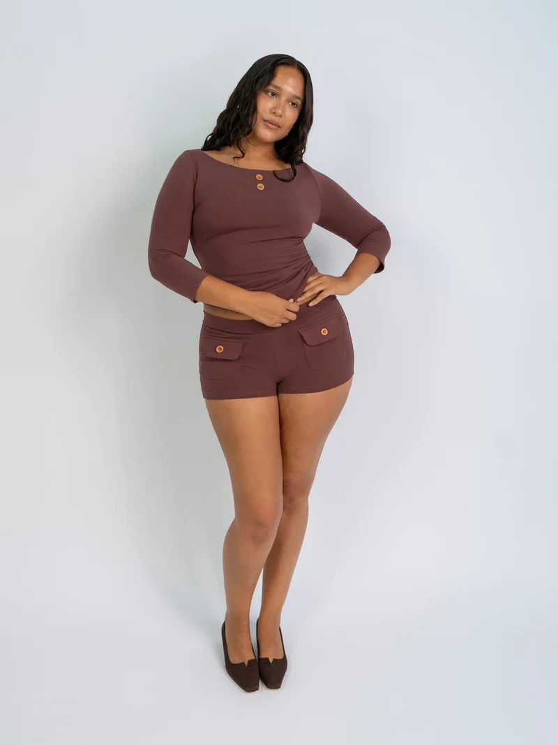Button Mini Shorts