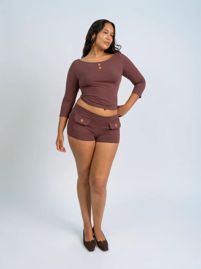 Button Mini Shorts