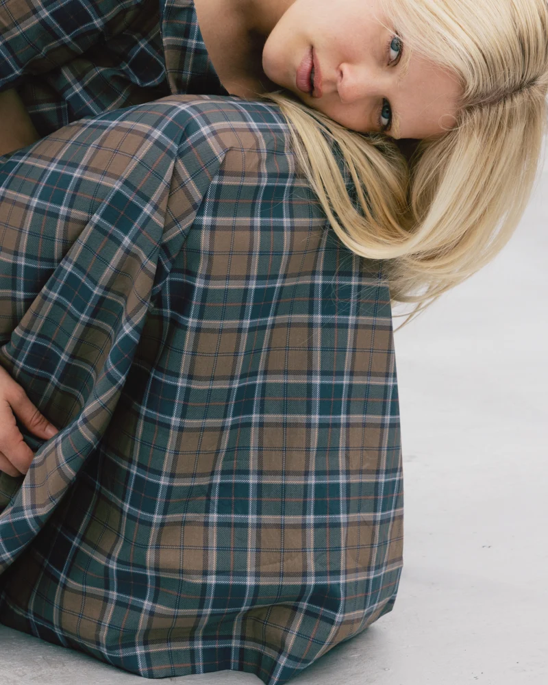Plaid Maxi Skirt
