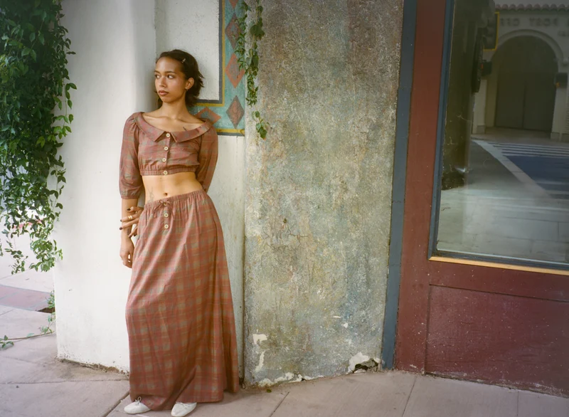 Plaid Maxi Skirt