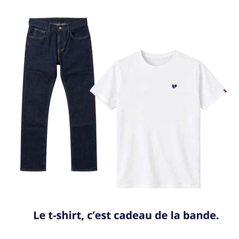 Jean français Homme Noir