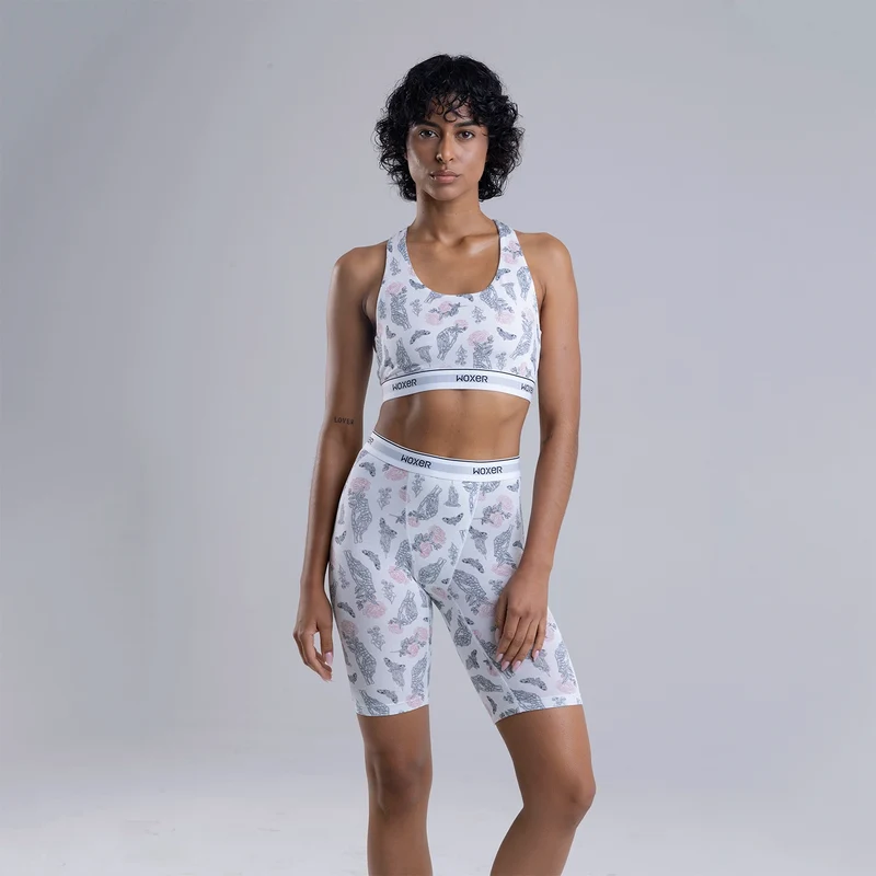 Biker High Waisted Botanical Bones