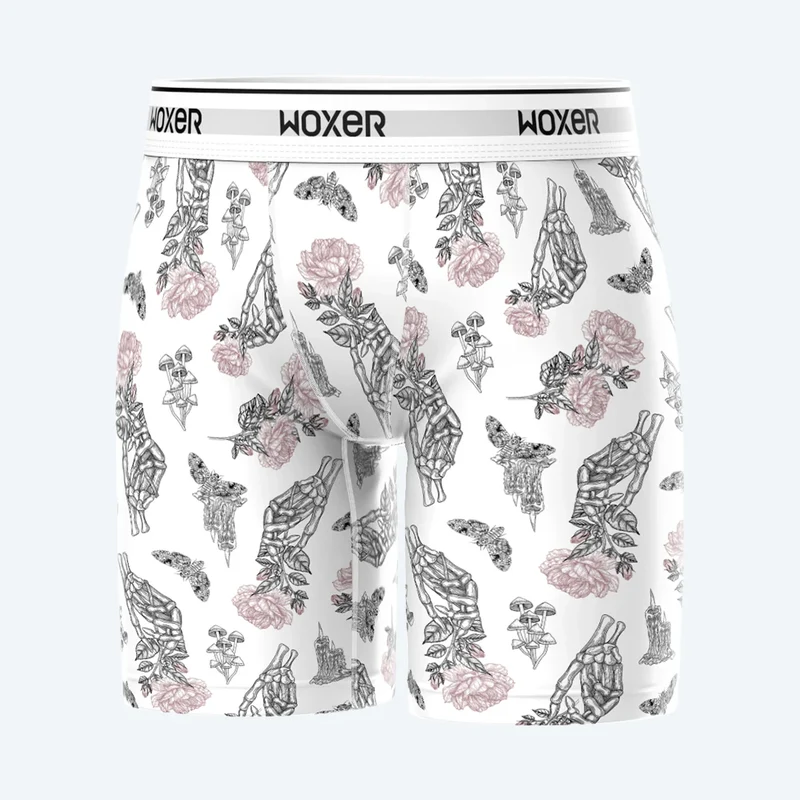 Biker High Waisted Botanical Bones