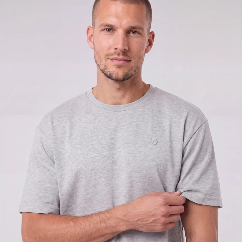 Schlafanzug Set Herren kurz | Mix (Schwarz/Hellgrau Meliert)