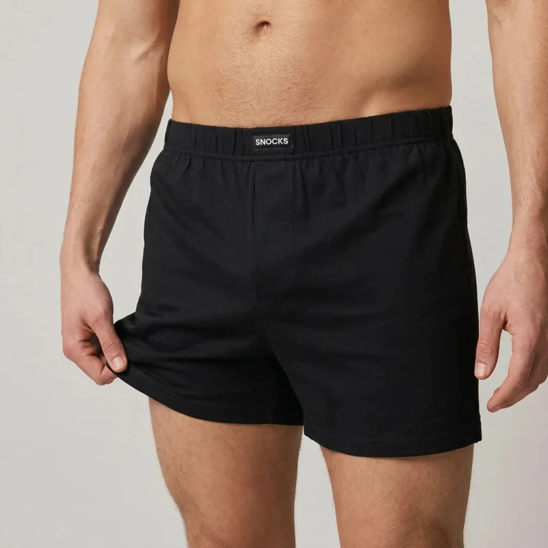 American Boxershorts Jersey | Schwarz