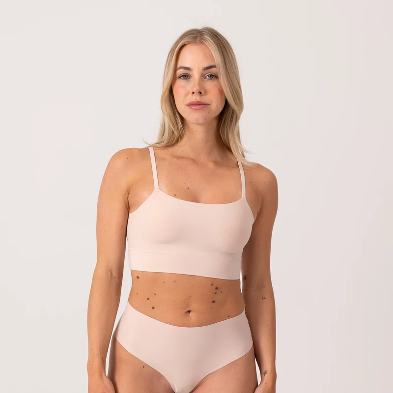 Microfiber Seamless Bralette | Beige