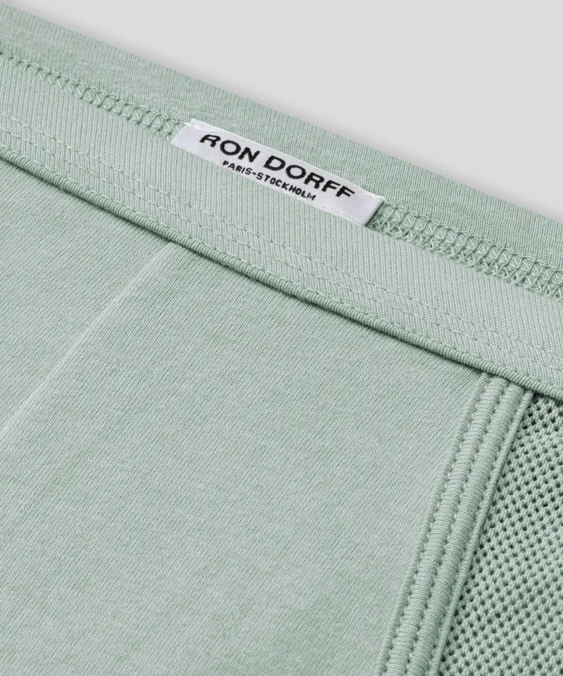 Mesh Y-Front Briefs: Gray Mist