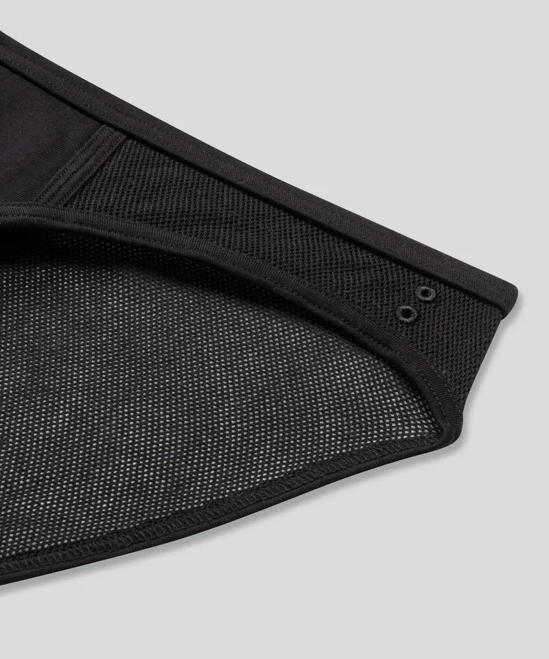 Mesh Slim Y-Front Briefs: Black