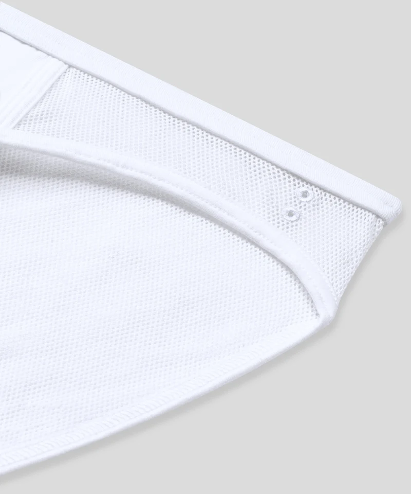 Mesh Slim Y-Front Briefs: White