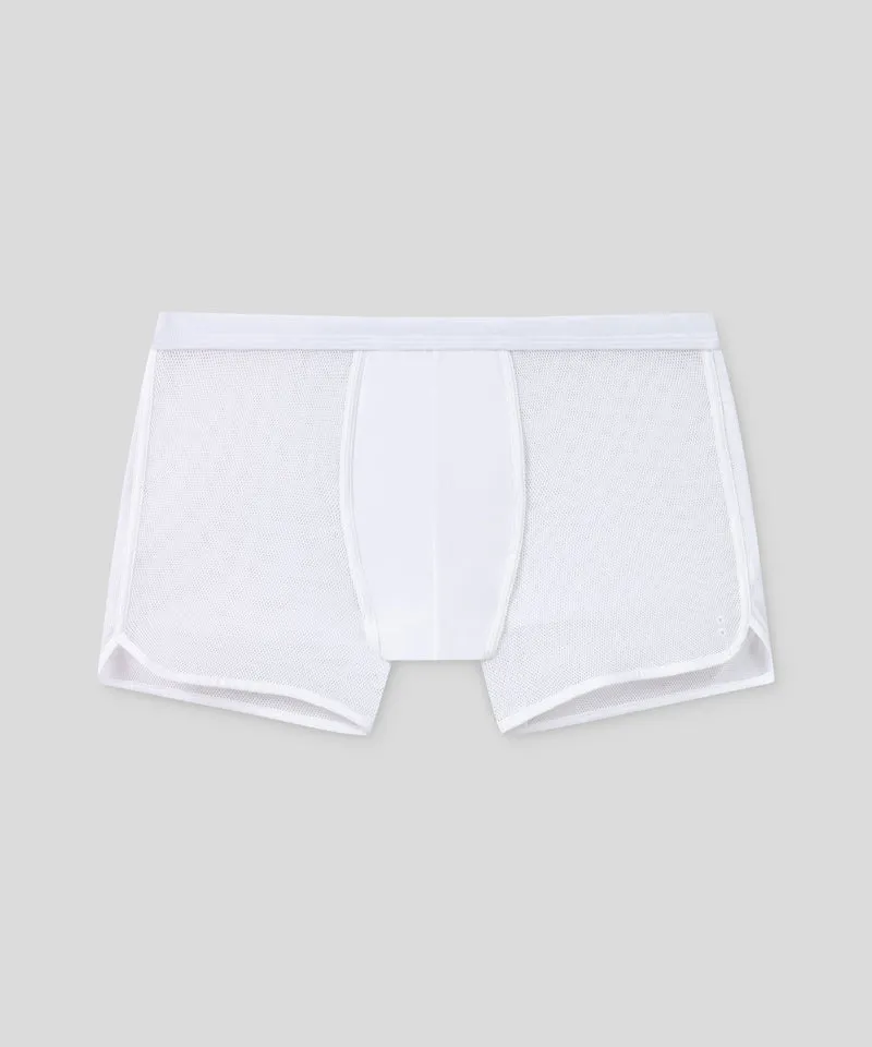 Mesh Marathon Boxer Briefs: White