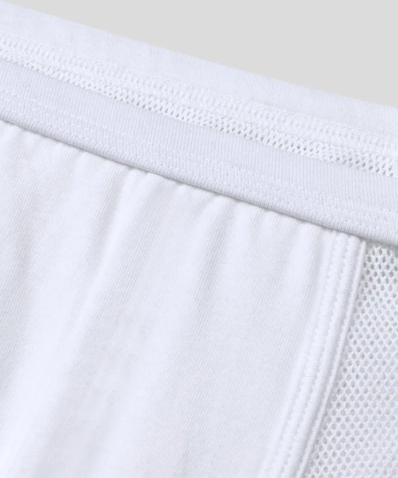 Mesh Marathon Boxer Briefs: White