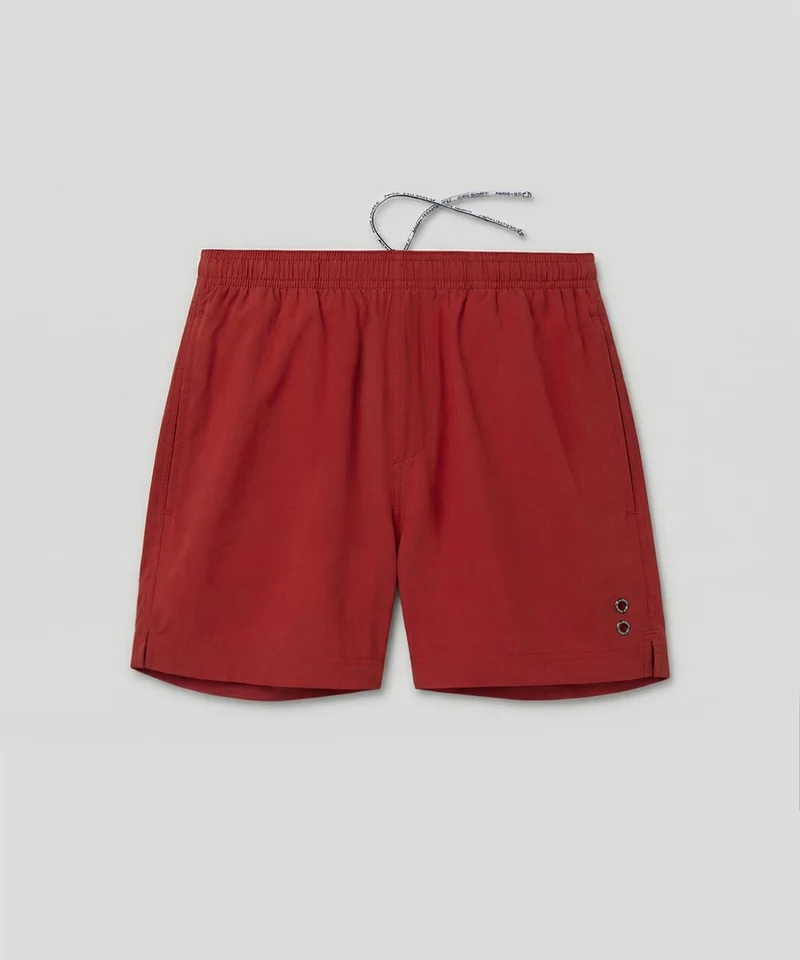 Extended Swim Shorts: Red