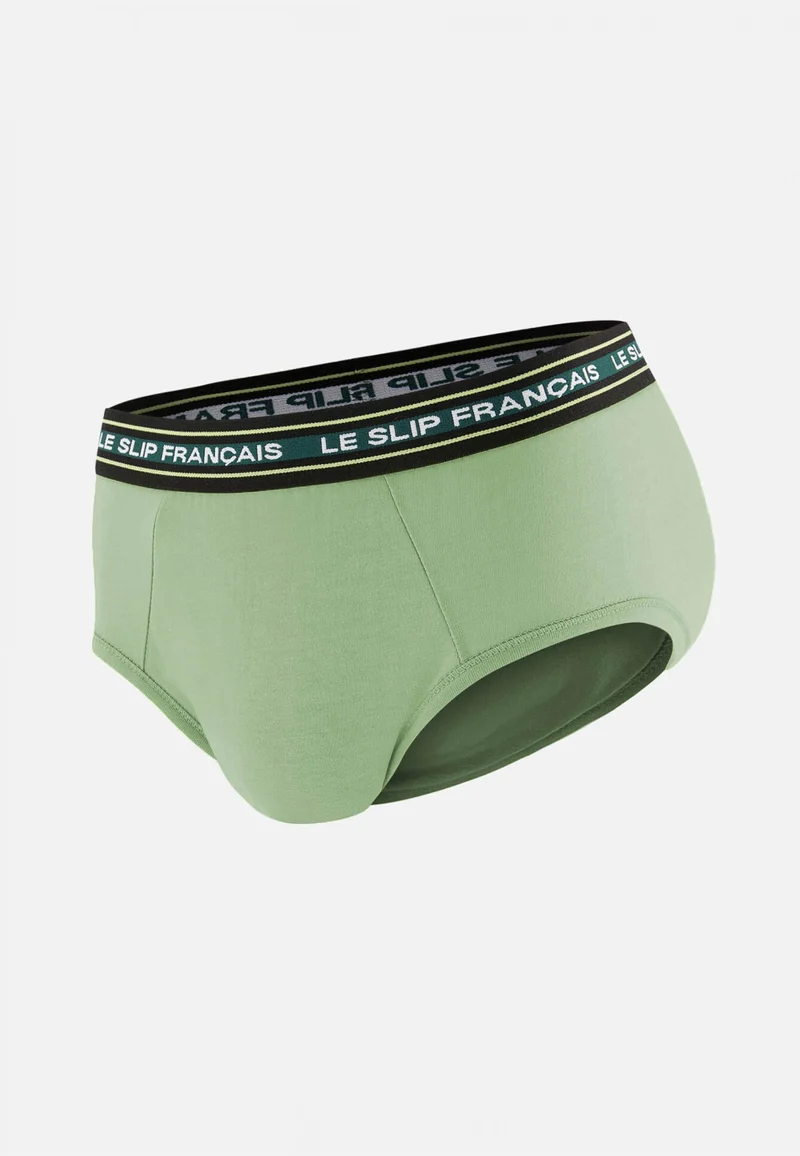 Slip vert en coton - Intrépide Vert Sauge