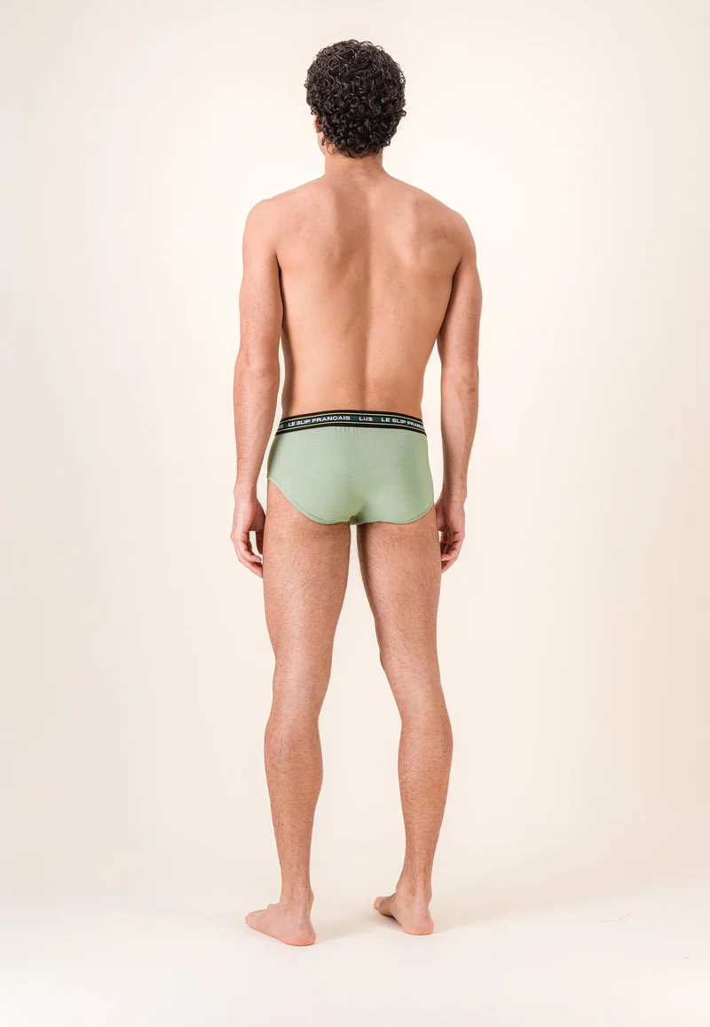 Slip vert en coton - Intrépide Vert Sauge