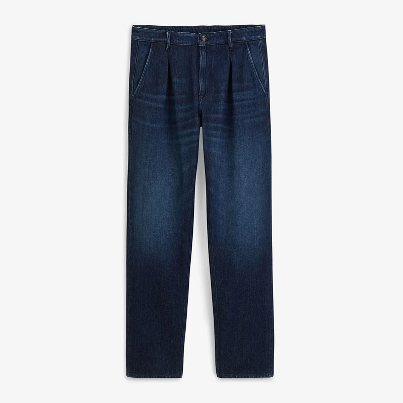 Chino une pince 100% coton bleu denim 520