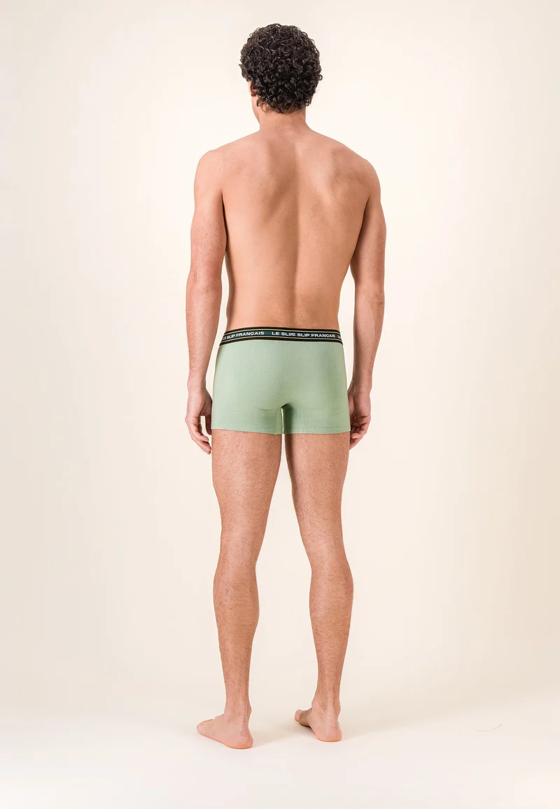 Boxer vert en coton - Redoutable Vert Sauge