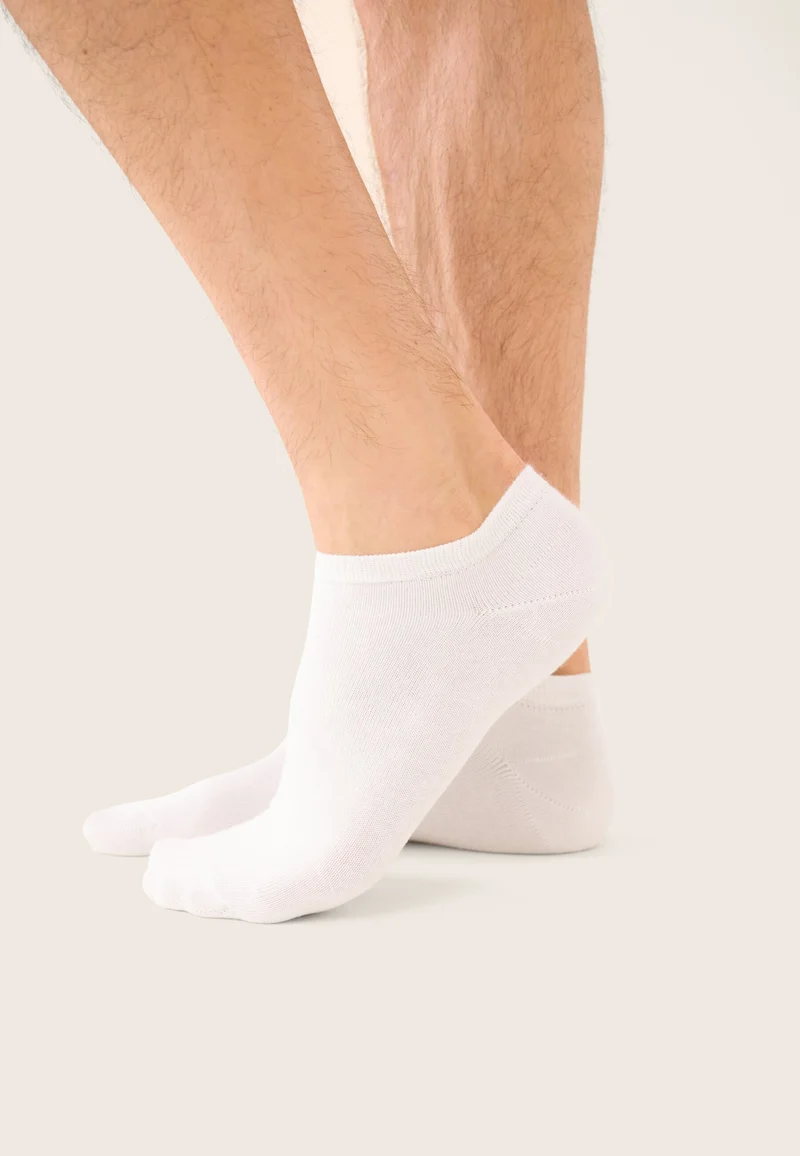 Lot de 7 socquettes en coton - Chaussettes Noir Blanc Acier