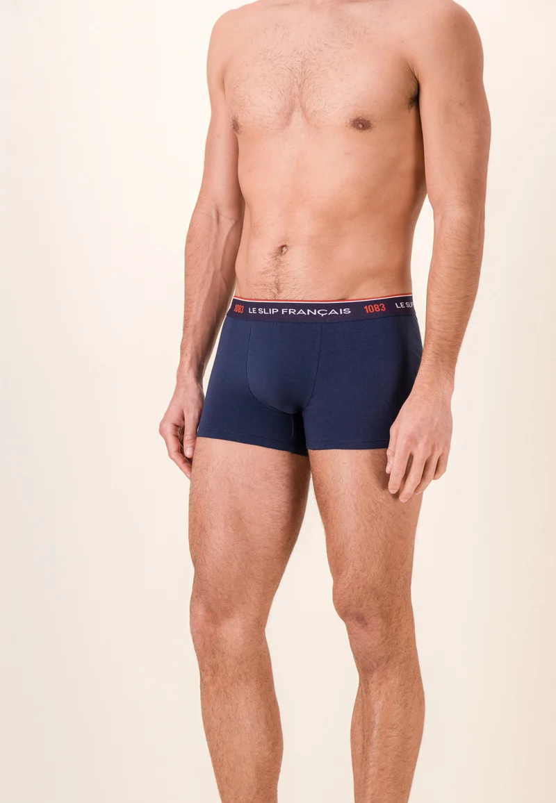 Lot de 2 boxers en coton bio - Boxers Marine Rouge - Collab 1083