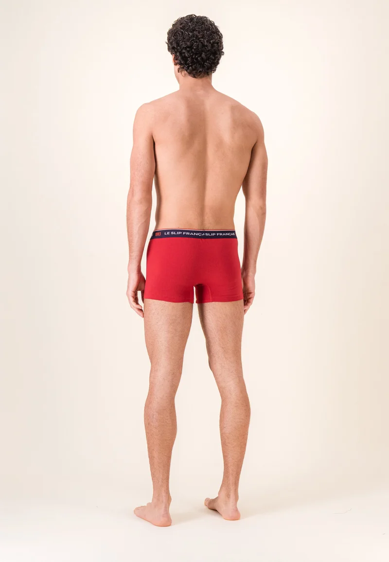 Lot de 2 boxers en coton bio - Boxers Marine Rouge - Collab 1083