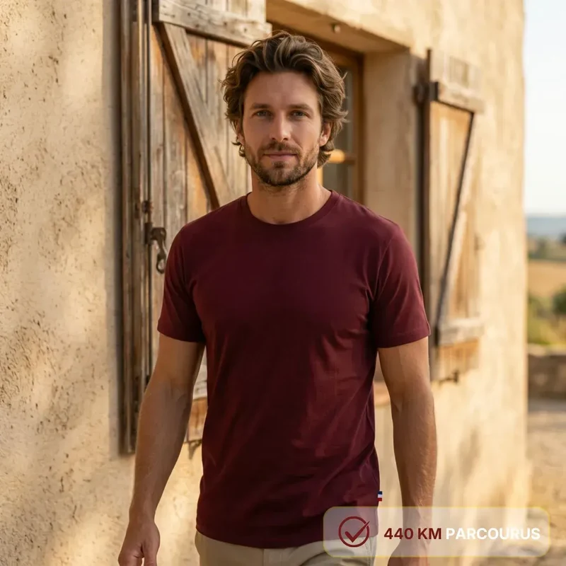 T-shirt Homme Bordeaux | Coton Bio