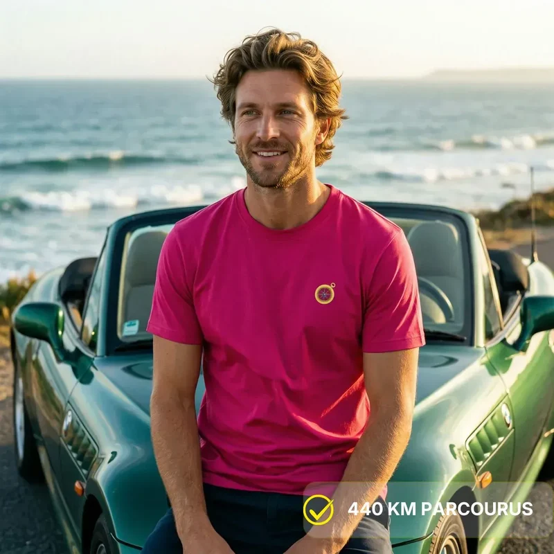 T-shirt Homme Rose Fuchsia | BOUSSOLE