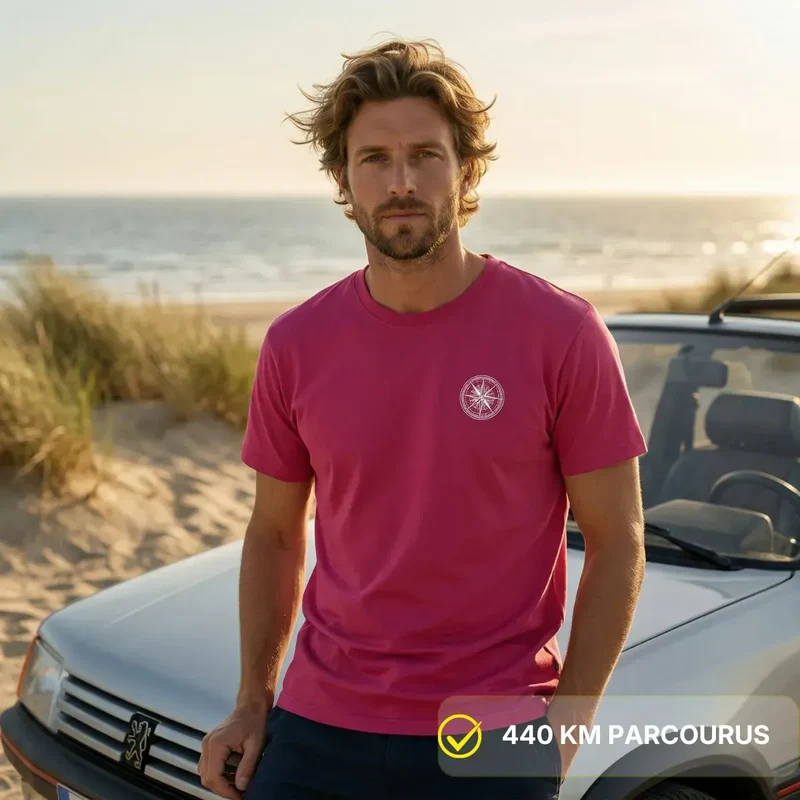 T-shirt Homme Rose Fuchsia | ROSE DES VENTS