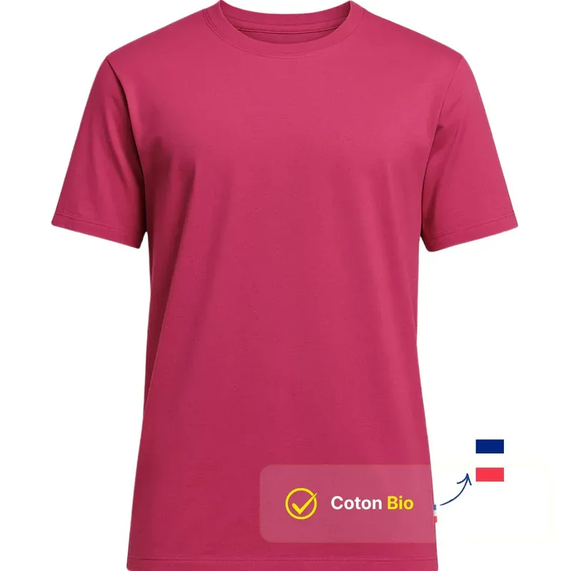 T-shirt Homme Rose | Fuchsia | Coton Bio