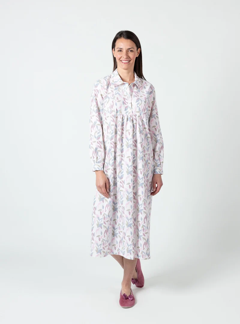 Chemise de nuit femme coton multicolore rose