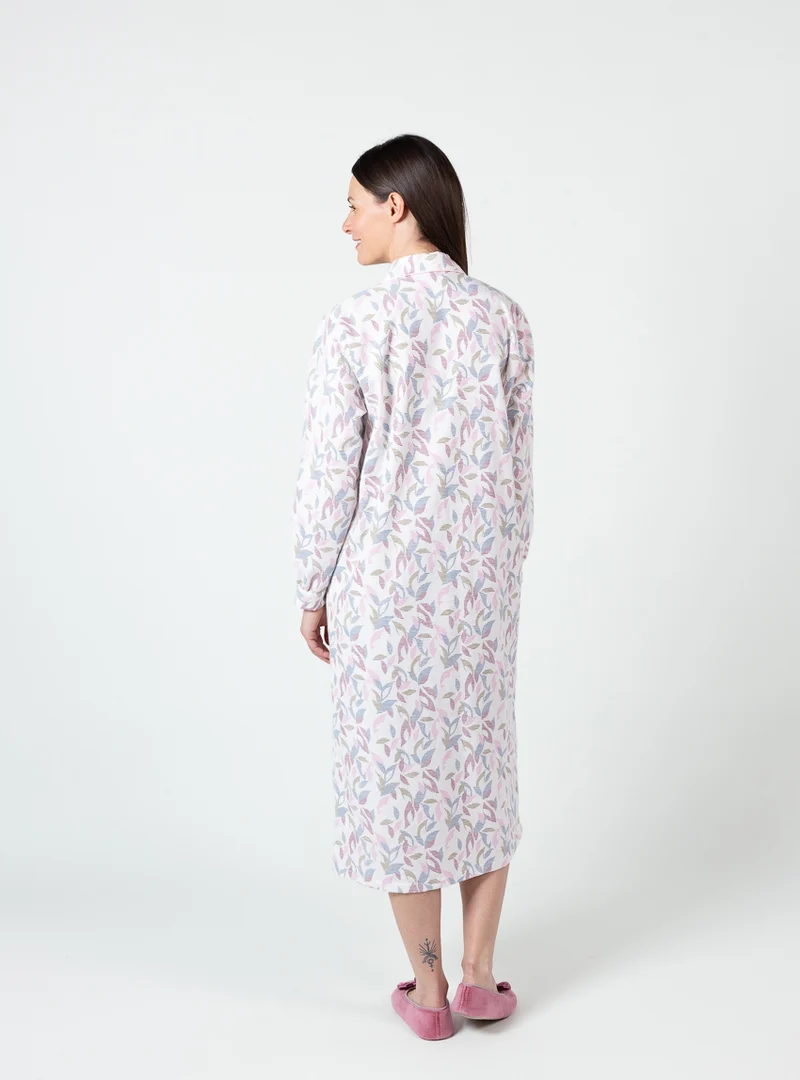 Chemise de nuit femme coton multicolore rose