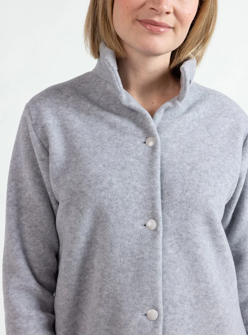 Robe de chambre femme gris chiné