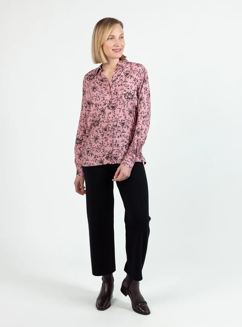 Chemisier femme en viscose chaude rose