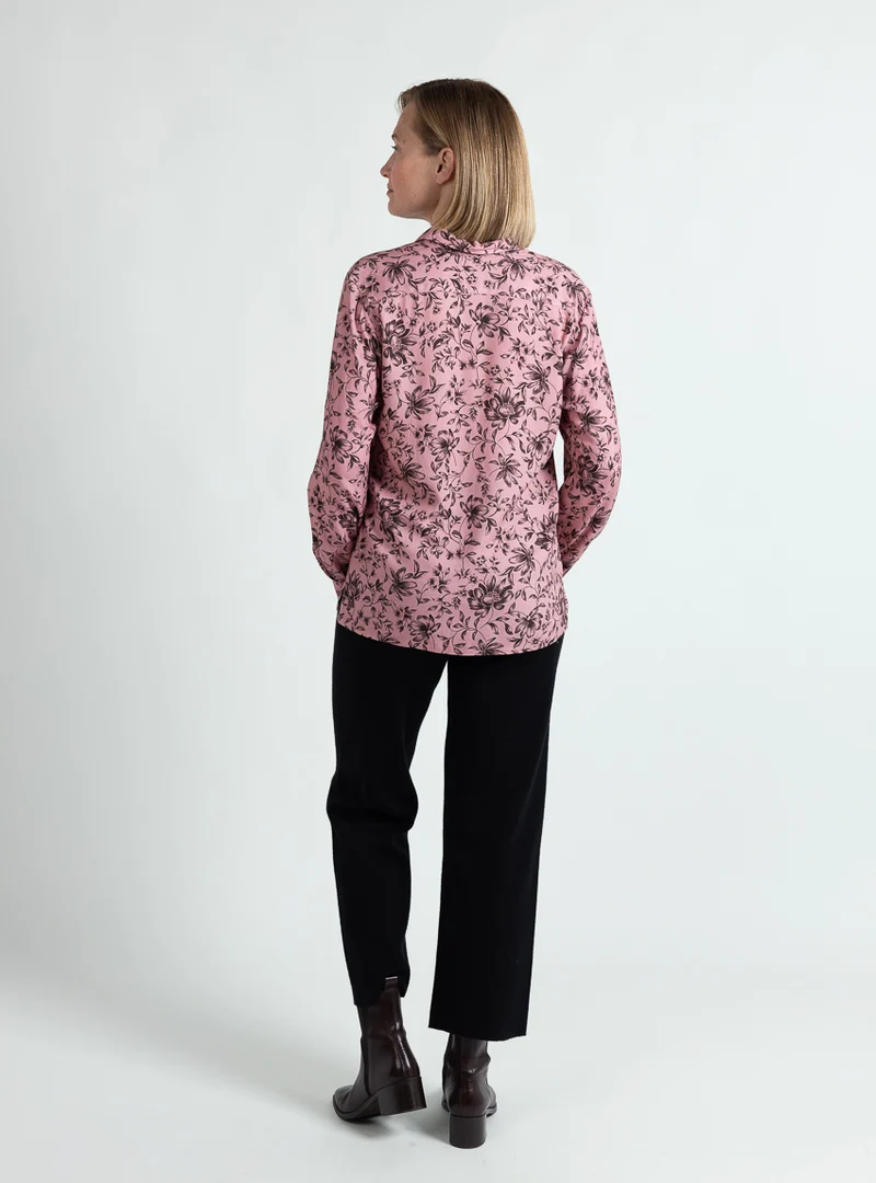 Chemisier femme en viscose chaude rose