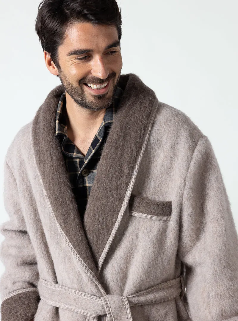 Robe de chambre courte homme beige