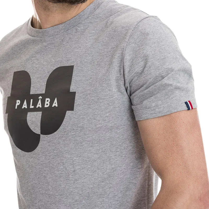 Tee shirt gris col rond coton 100% bio