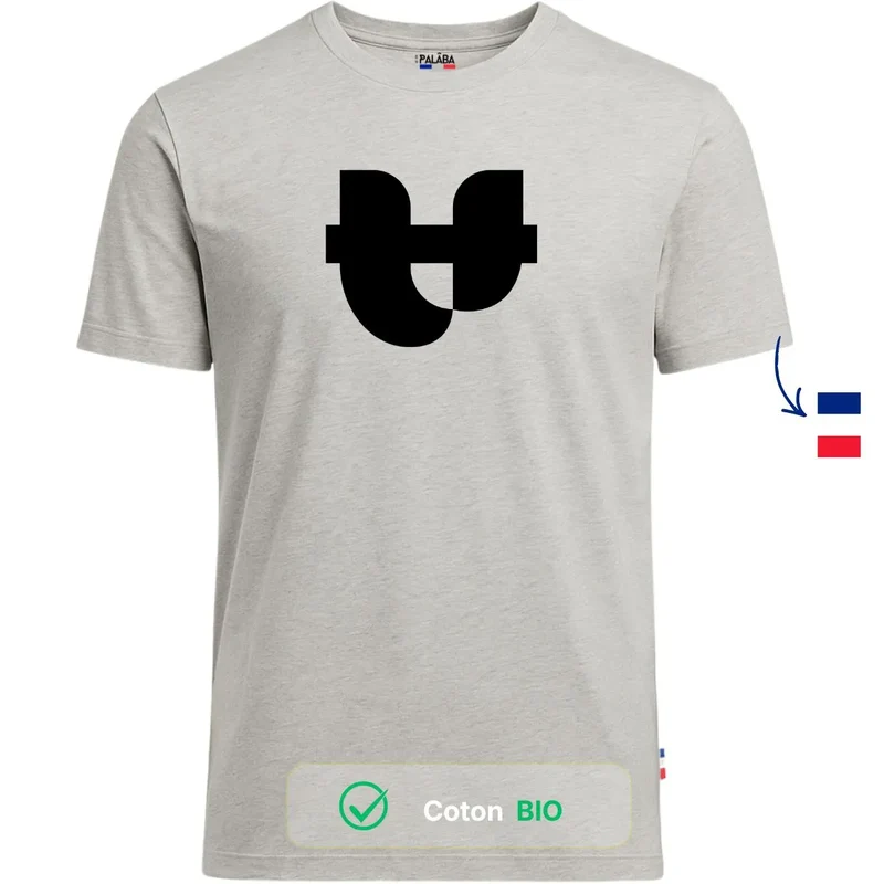 Tee shirt gris homme imprimé