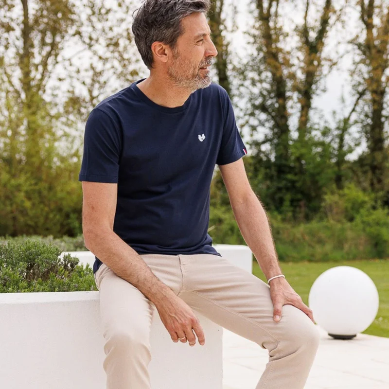 T-shirt bleu marine homme