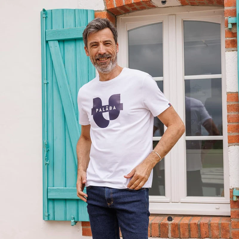 T-shirt manche courte imprimé coton bio